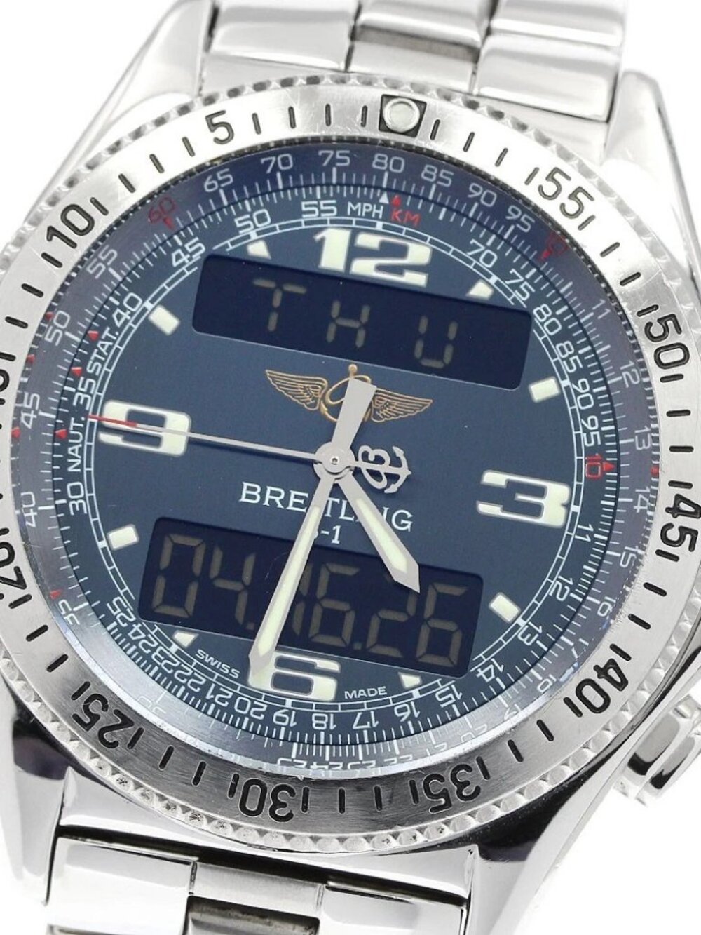 BREITLING B-1 A68362 gray Dial Quartz Men's Watch_953621